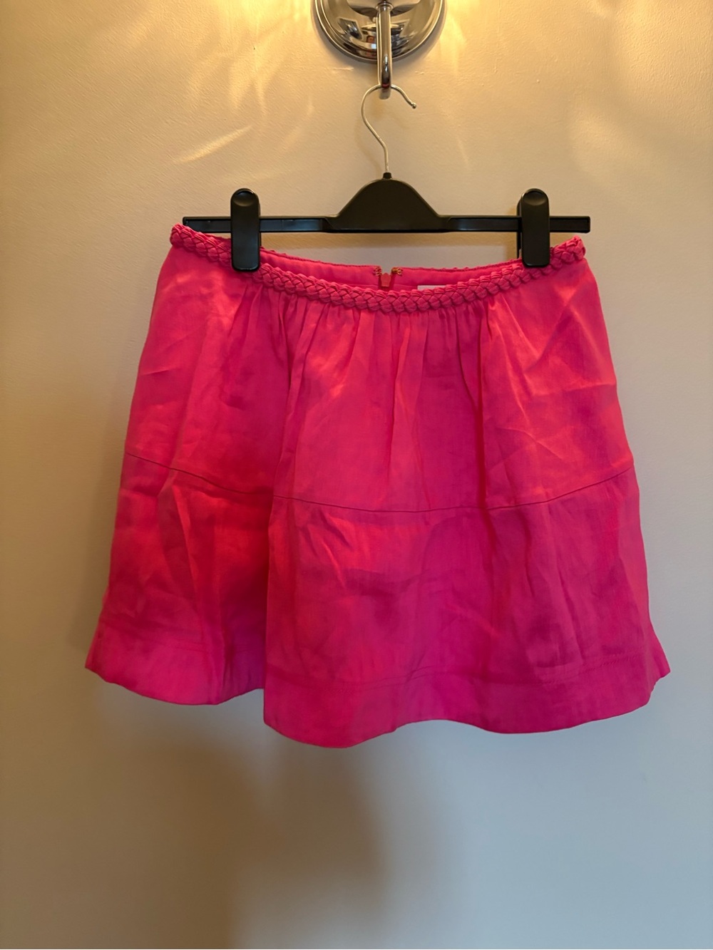 Aje - Linen Pink Mini Skirt designer